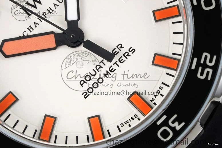 MIROTIME 0429 Aquatimer Automatic SS RSF 1:1 Best Edition White Orange Dial on Black Rubber Strap A Supportive 7069